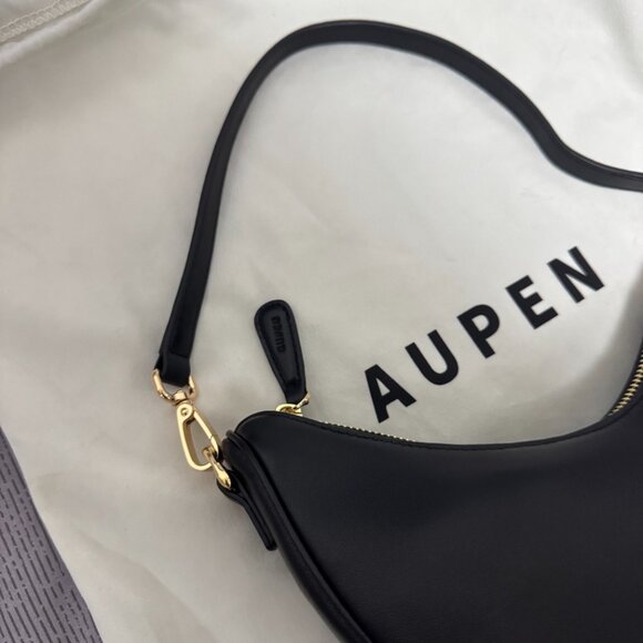 Handbag Aupen Brown in Suede - 51101088 AUPEN Crescent shoulder bag